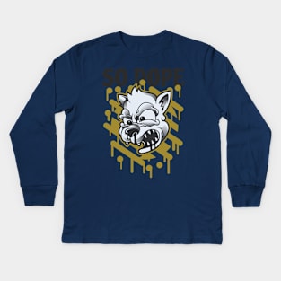 Angry Wolf Kids Long Sleeve T-Shirt